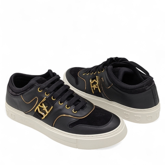 Ferragamo Mens Shoes Noris Sneakers Size 12 New With Box - Picture 2 of 7